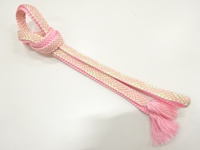 JAPANESE KIMONO / HANDTIED OBIJIME CORD 